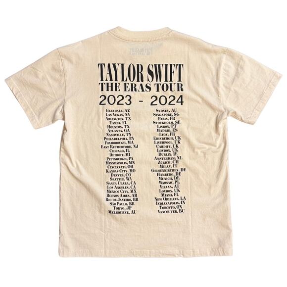 NEW The Eras Tour Through Vancouver Beige Short Sleeve T-Shirt 2XL Taylor Swift - Picture 3 of 6
